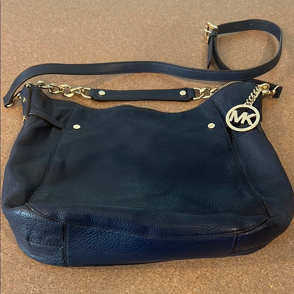 Michael Kors Black Leather Shoulder Bag